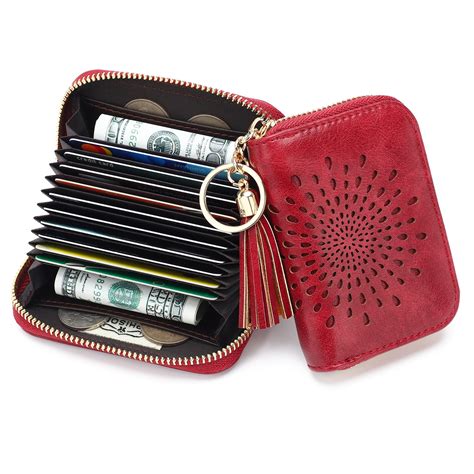 APHISON RFID Credit Card Holder Zipper Card Case Small 